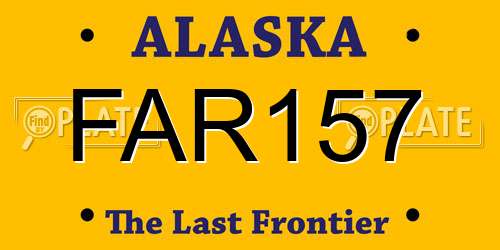 FAR157 Alaska License Plate