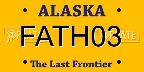 FATH03 Alaska License Plate