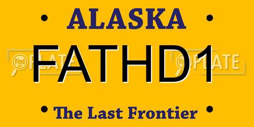 FATHD1 Alaska License Plate