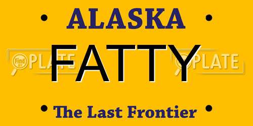 FATTY Alaska License Plate