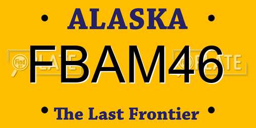 FBAM46 Alaska License Plate