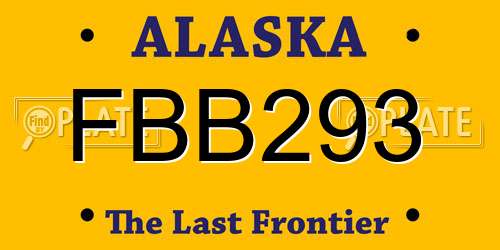 FBB293 Alaska License Plate