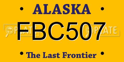 FBC507 Alaska License Plate