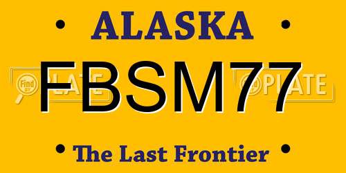 FBSM77 Alaska License Plate