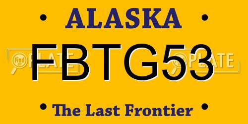 FBTG53 Alaska License Plate