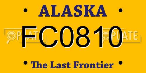 FC0810 Alaska License Plate