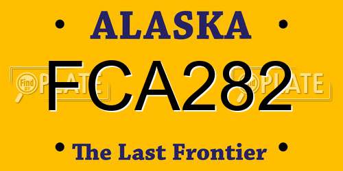 FCA282 Alaska License Plate