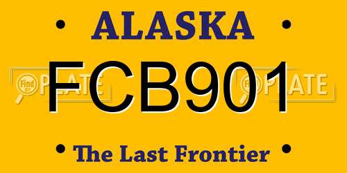 FCB901 Alaska License Plate