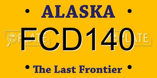 FCD140 Alaska License Plate