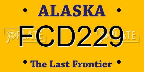 FCD229 Alaska License Plate