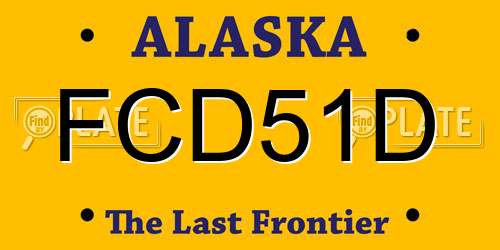 FCD51D Alaska License Plate