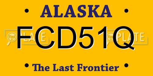 FCD51Q Alaska License Plate