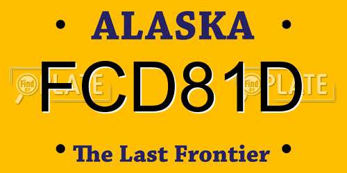FCD81D Alaska License Plate