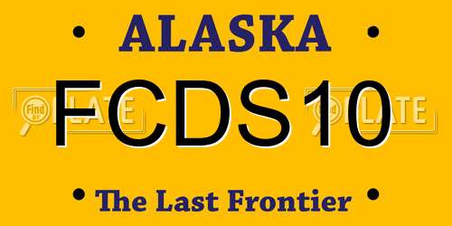 FCDS10 Alaska License Plate