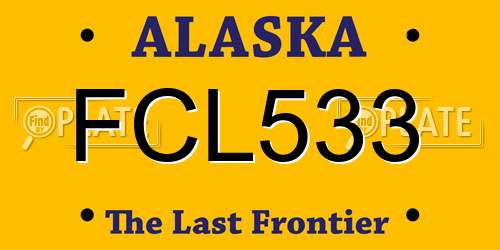 FCL533 Alaska License Plate