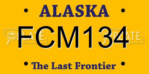 FCM134 Alaska License Plate
