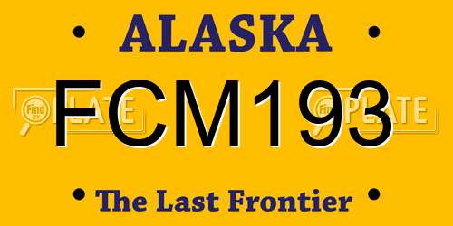 FCM193 Alaska License Plate