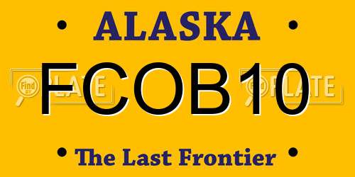FCOB10 Alaska License Plate