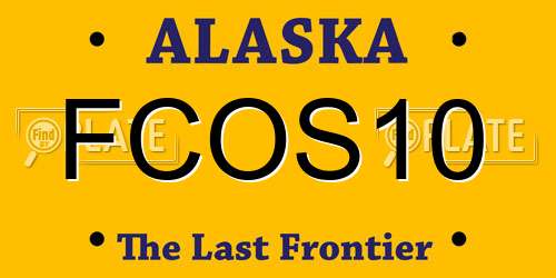 FCOS10 Alaska License Plate