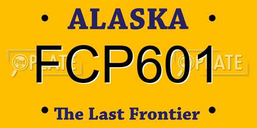 FCP601 Alaska License Plate