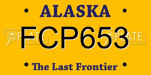 FCP653 Alaska License Plate