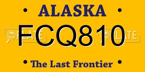 FCQ810 Alaska License Plate