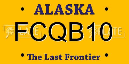 FCQB10 Alaska License Plate