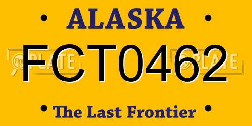 FCT0462 Alaska License Plate