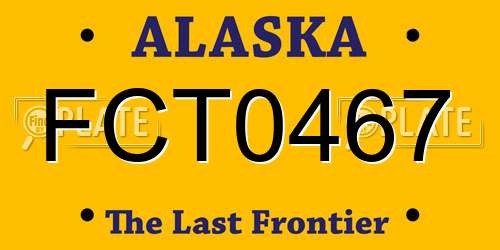 FCT0467 Alaska License Plate