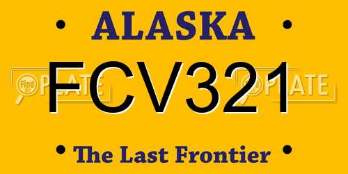FCV321 Alaska License Plate