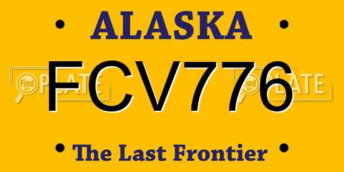 FCV776 Alaska License Plate