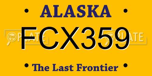 FCX359 Alaska License Plate