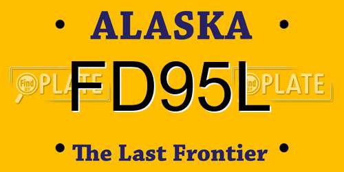 FD95L Alaska License Plate