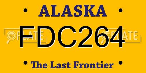 FDC264 Alaska License Plate