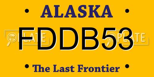 FDDB53 Alaska License Plate