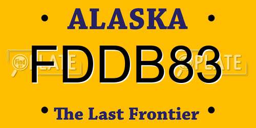 FDDB83 Alaska License Plate