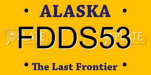 FDDS53 Alaska License Plate