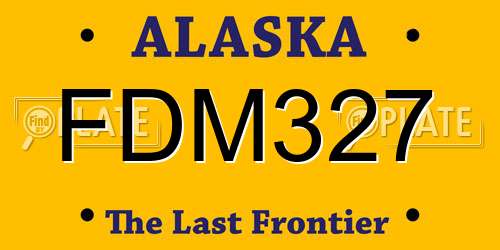 FDM327 Alaska License Plate