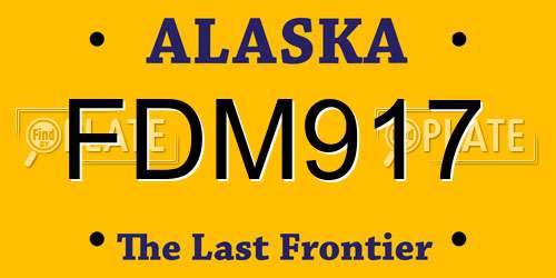 FDM917 Alaska License Plate