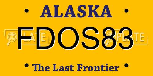 FDOS83 Alaska License Plate