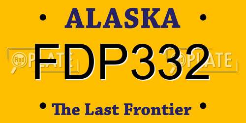 FDP332 Alaska License Plate