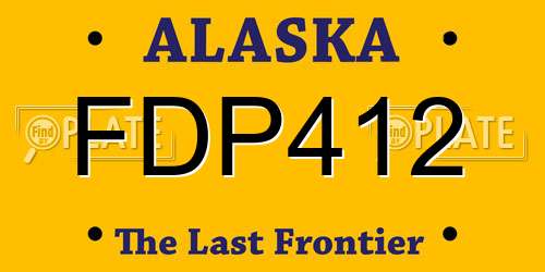 FDP412 Alaska License Plate