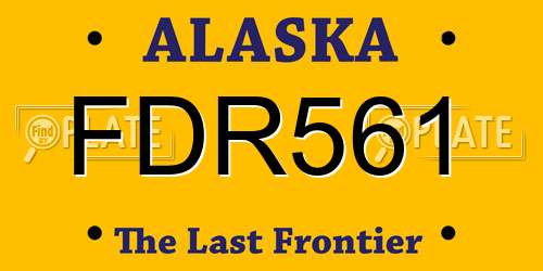 FDR561 Alaska License Plate