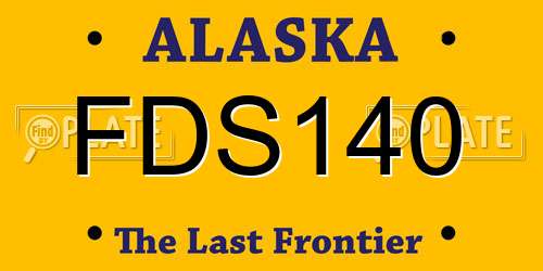 FDS140 Alaska License Plate