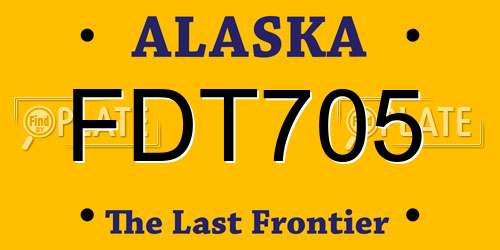FDT705 Alaska License Plate