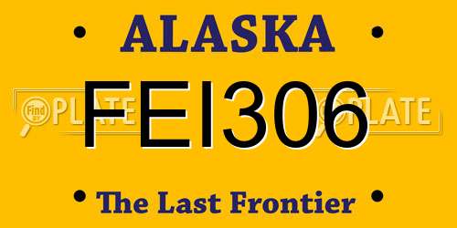 FEI306 Alaska License Plate