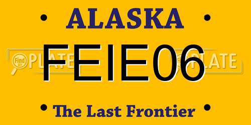 FEIE06 Alaska License Plate