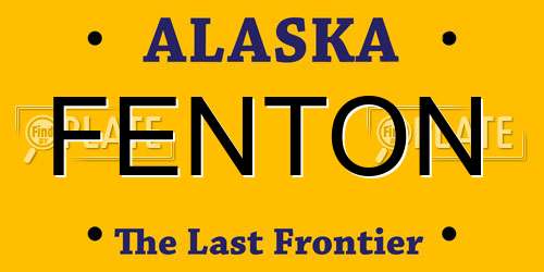 FENTON Alaska License Plate