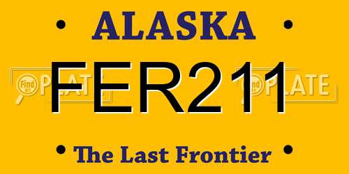 FER211 Alaska License Plate
