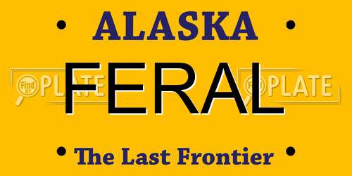 FERAL Alaska License Plate